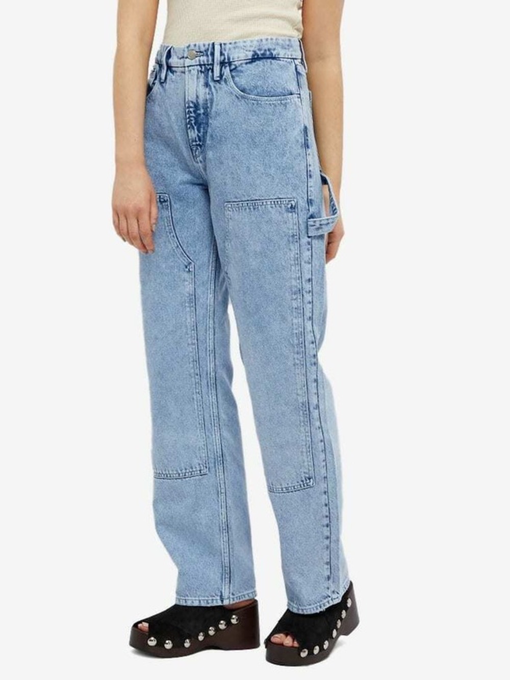 Good American Light Blue Straight Leg Carpenter Jeans